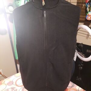 NWT Ozark Trail Men's Black Polar Fleece Zip-Up Vest